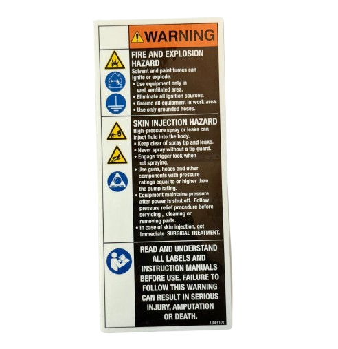 Graco 194317 English Warning Label